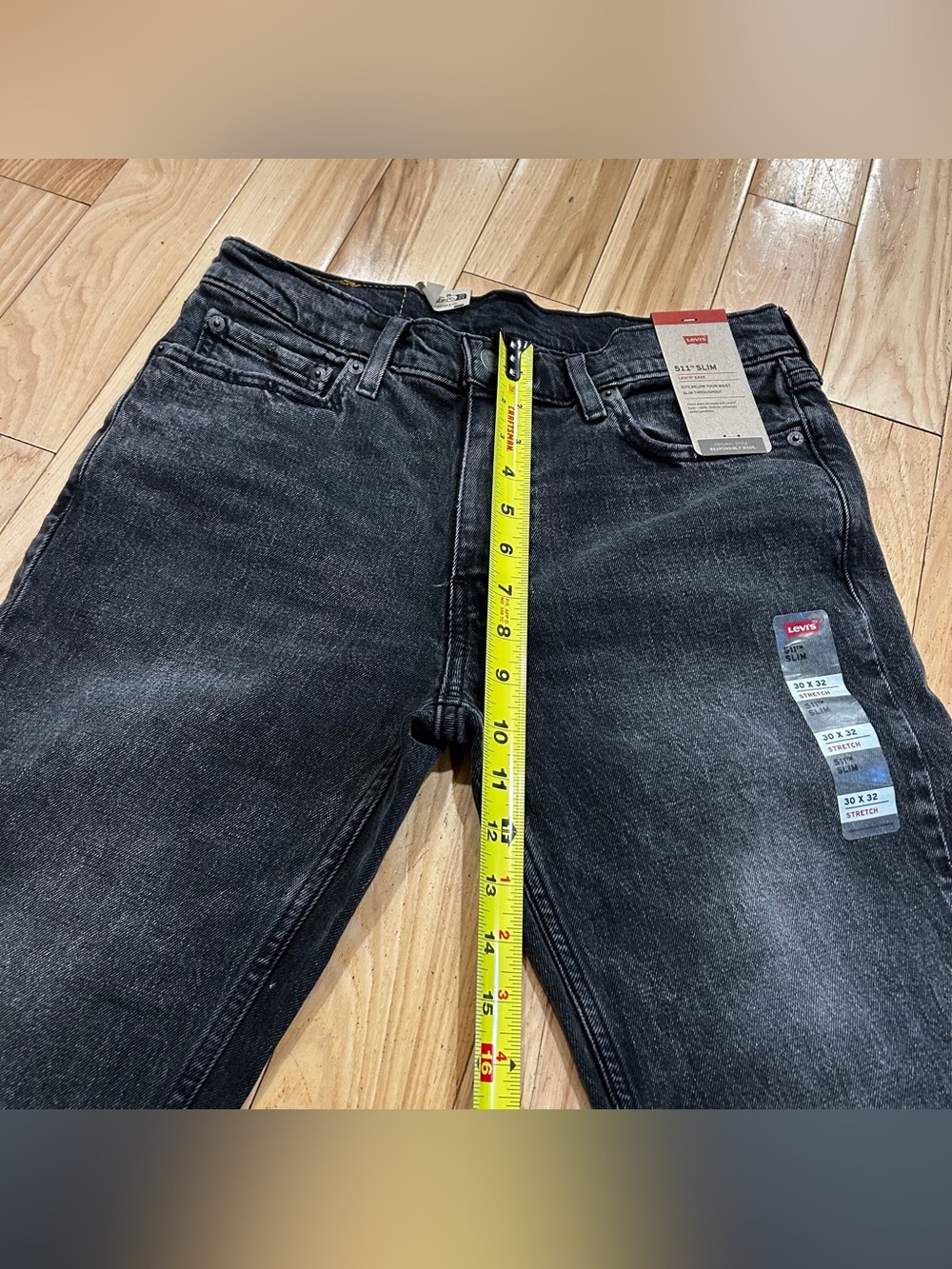 NWT Levi Strauss 511 Slim Stretch Black Jeans - Men’s Size 30 x 32 - Picture 11 of 11